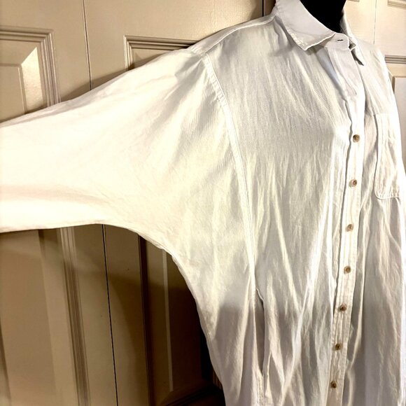 Oversized White Button-Down Shirt Dress S - Picture 4 of 12